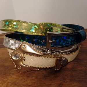 Lot of 4 VTG Women's belts S/M 613